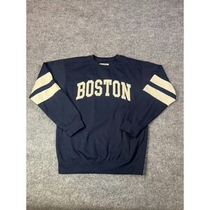 New York Popular Mens M Boston Crewneck Sweatshirt Varsity Collegiate Preppy